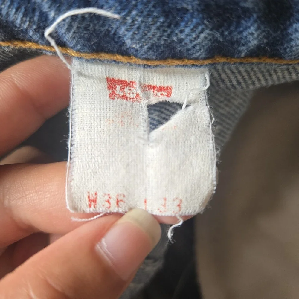 VTG Levi's Orange Tab Straight Leg Jeans Men's W36 L33 Blue Denim Made in USA